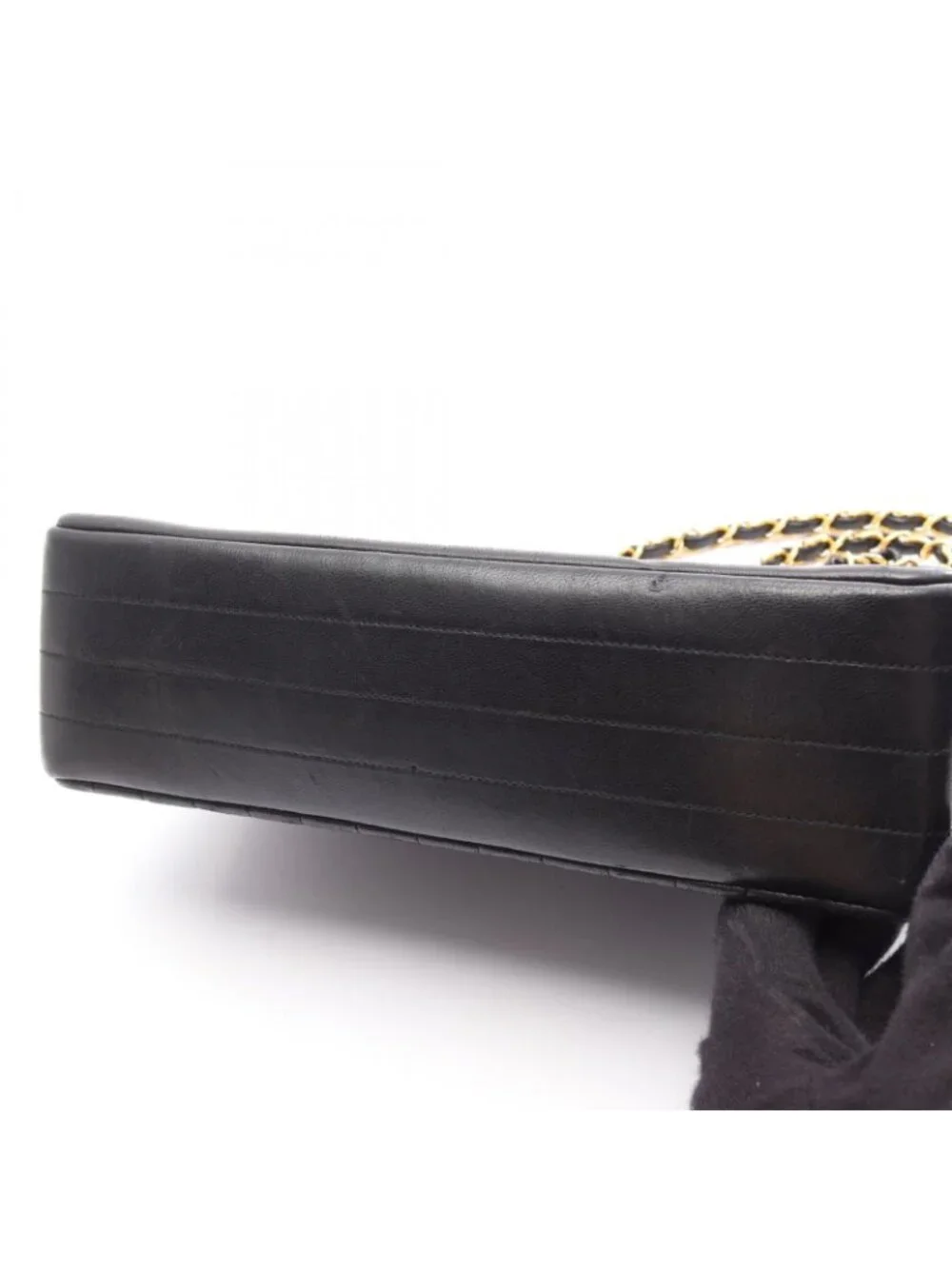 Chanel Shoulder Bag Mademoiselle Black Lambskin Chain